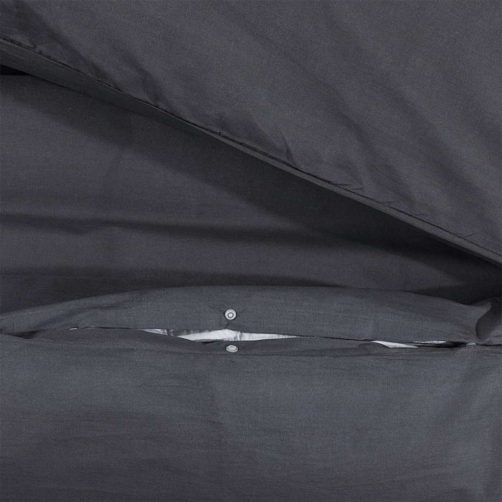 Bettwäsche-Set Schwarz 135x200 cm Baumwolle