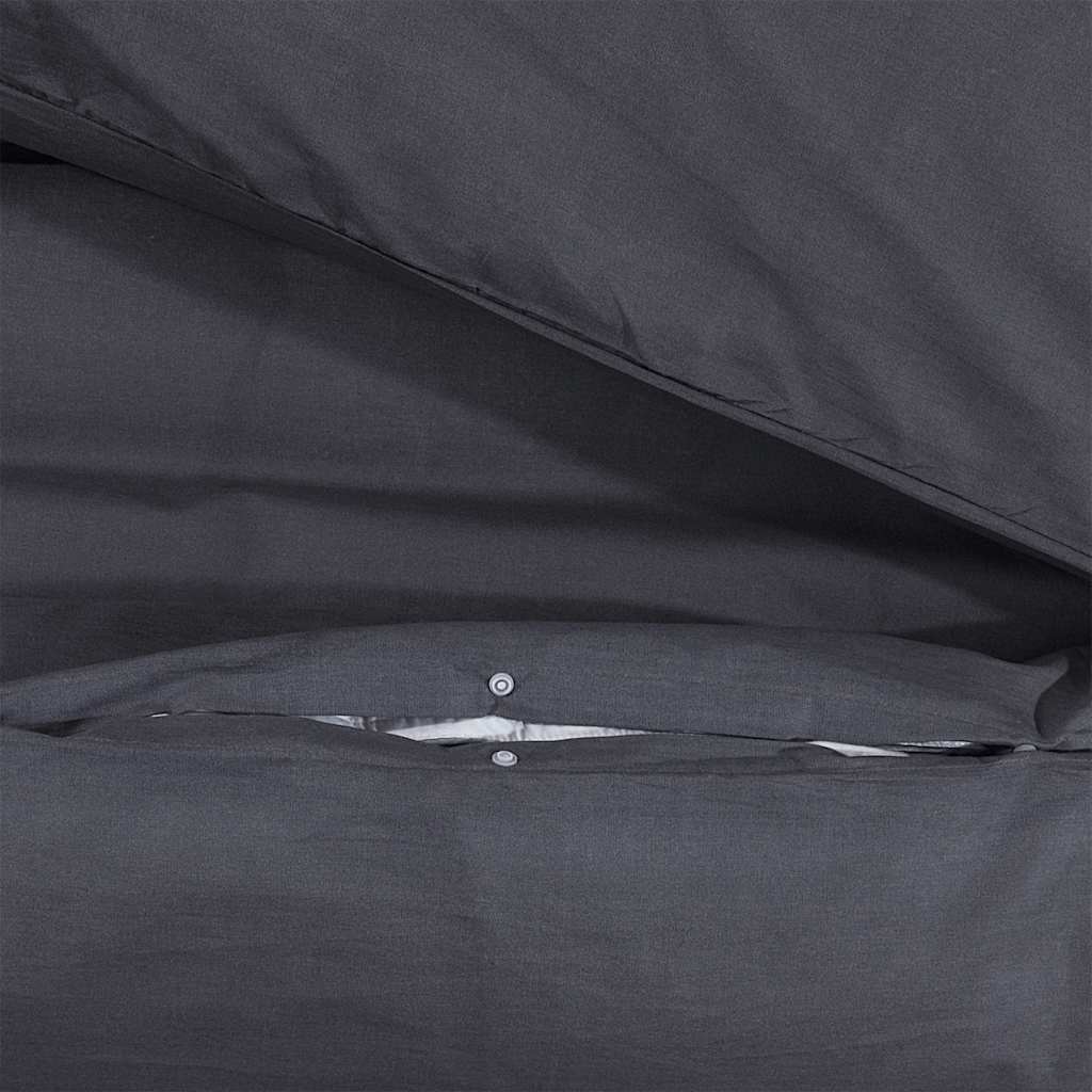 Bettwäsche-Set Schwarz und Weiß 140x200 cm Baumwolle