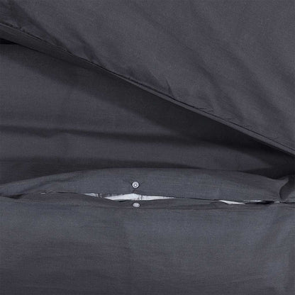 Bettwäsche-Set Schwarz und Weiß 140x200 cm Baumwolle
