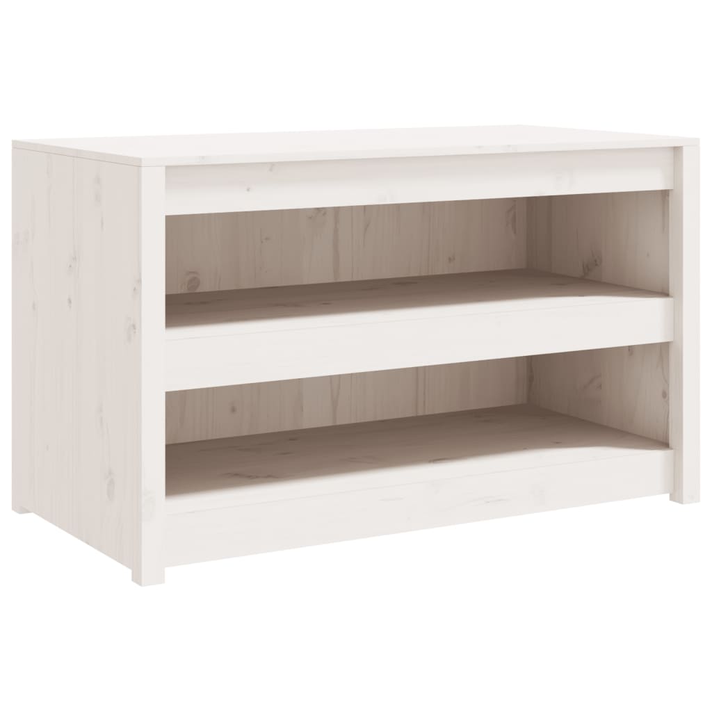 Meuble de cuisine d'extérieur blanc 106x55x64 cm en bois de pin massif