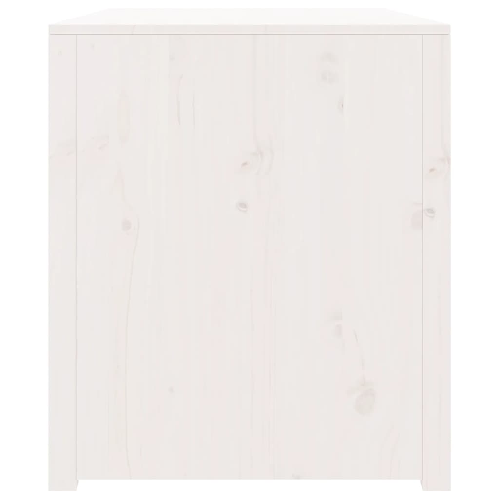 Meuble de cuisine d'extérieur blanc 106x55x64 cm en bois de pin massif