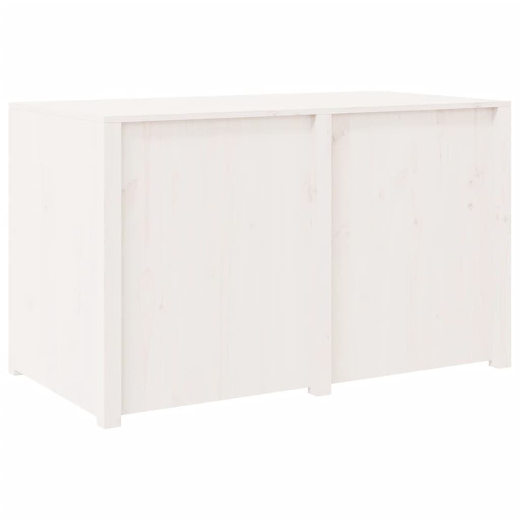 Meuble de cuisine d'extérieur blanc 106x55x64 cm en bois de pin massif