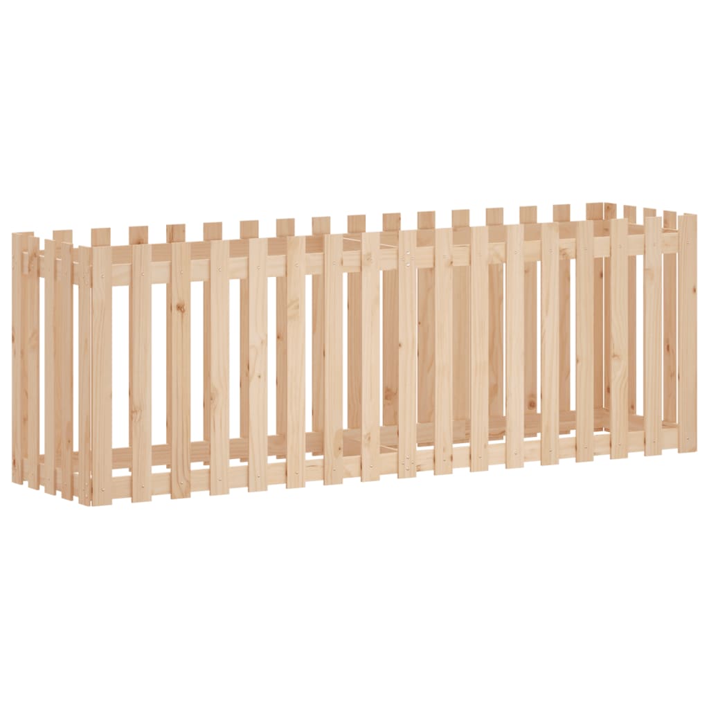 Palissade de lit surélevé design 200x50x70 cm bois de pin massif