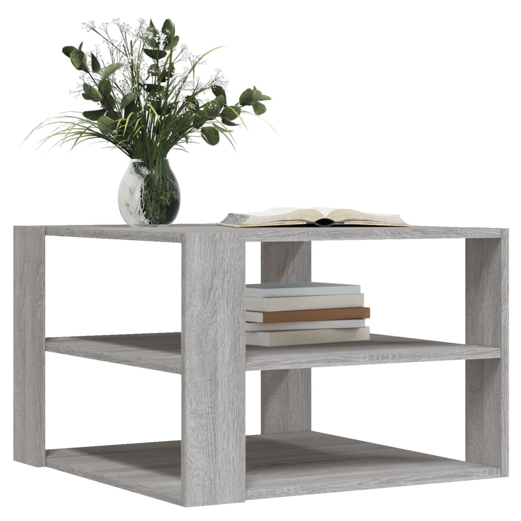 Table basse Sonoma grise 59,5x59,5x40 cm en bois