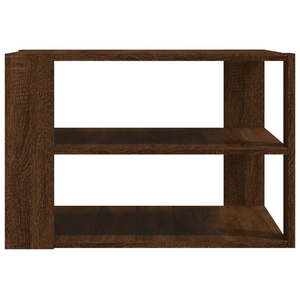 Table basse aspect chêne brun 59,5x59,5x40 cm en bois