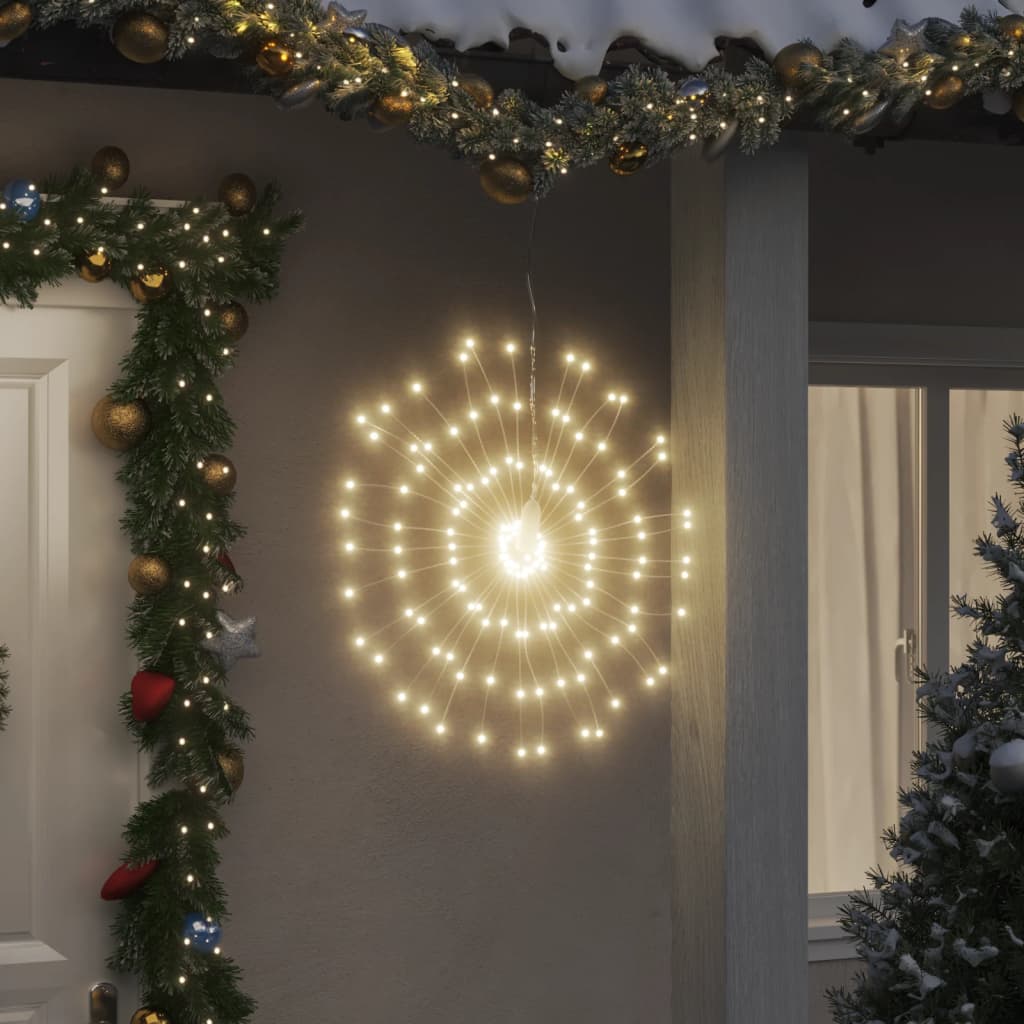 Feux d'artifice de lumières de Noël 140 LED blanc chaud 17 cm