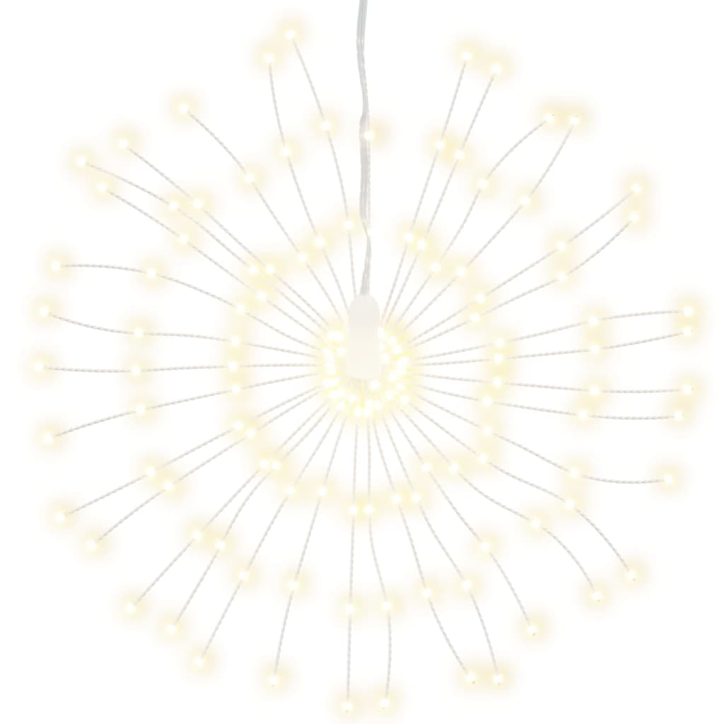 Feux d'artifice de lumières de Noël 4 pièces 140 LED blanc chaud 17cm