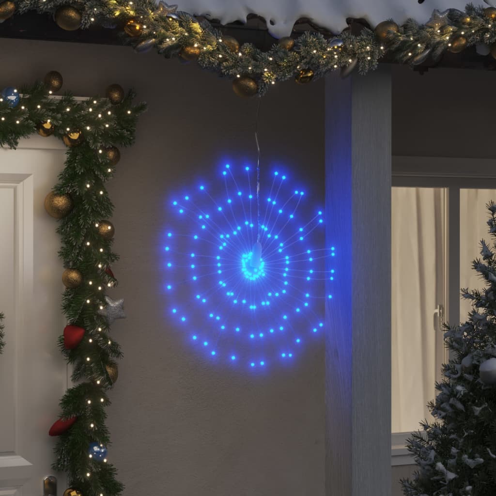 Feux d'artifice de lumières de Noël 140 LED bleu 17 cm