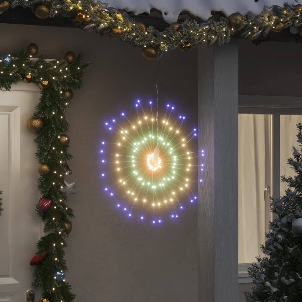 Feux d'artifice de lumières de Noël 4 pièces 140 LED multicolores