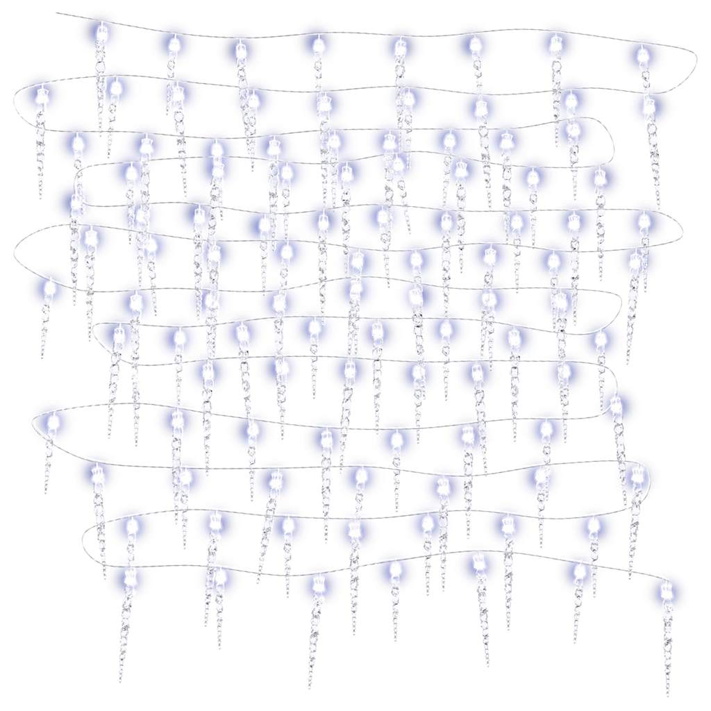 Weihnachts-Eiszapfen-Licht 200 LEDs Kaltweiß 20 m Acryl PVC