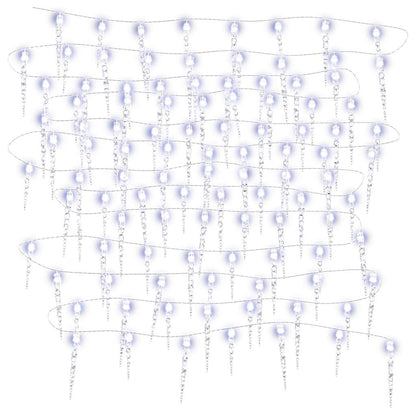 Weihnachts-Eiszapfen-Licht 200 LEDs Kaltweiß 20 m Acryl PVC