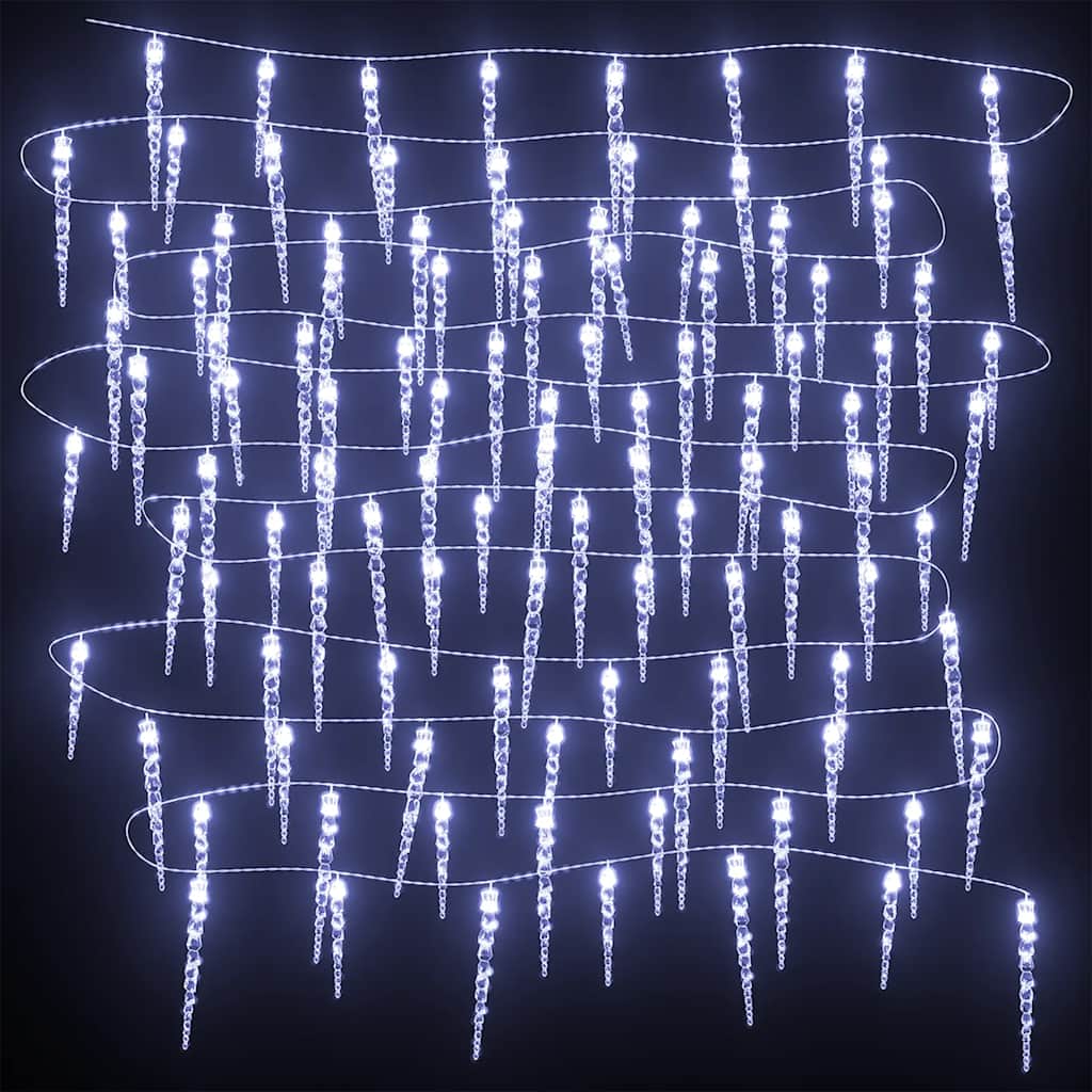 Weihnachts-Eiszapfen-Licht 200 LEDs Kaltweiß 20 m Acryl PVC
