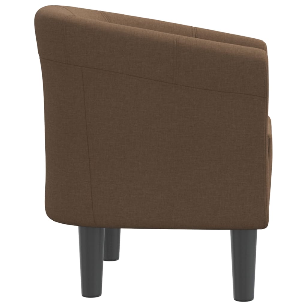 Fauteuil club tissu marron