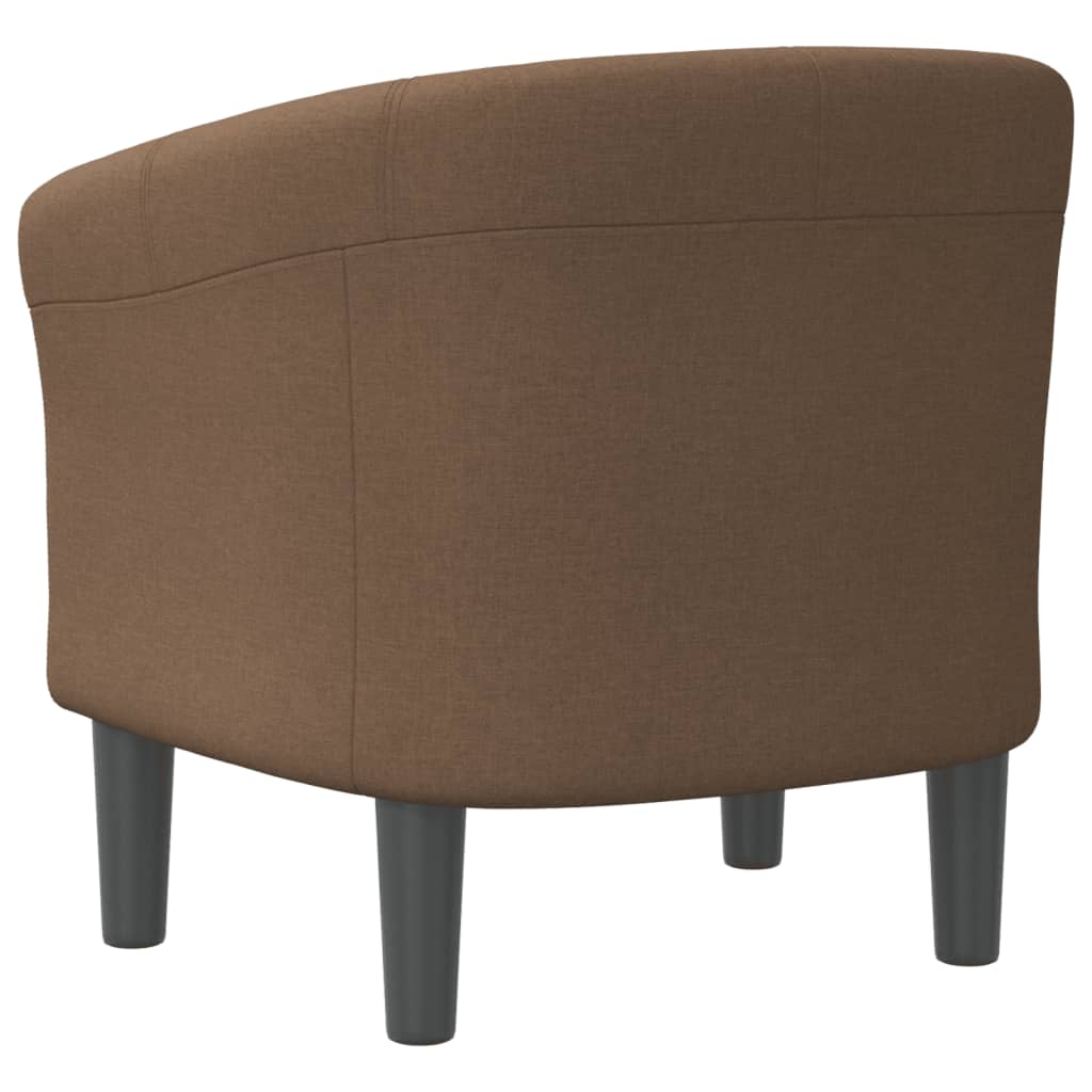 Fauteuil club tissu marron