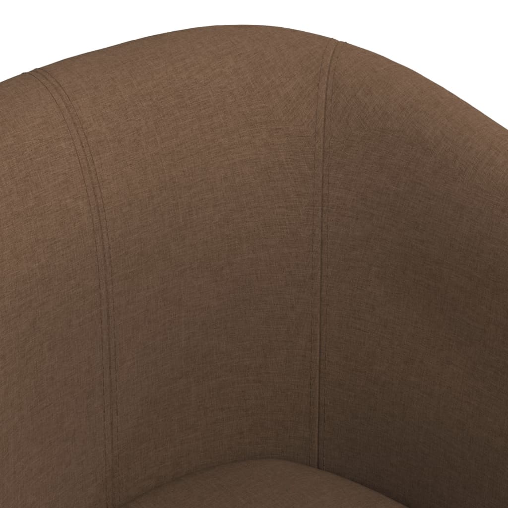 Fauteuil club tissu marron