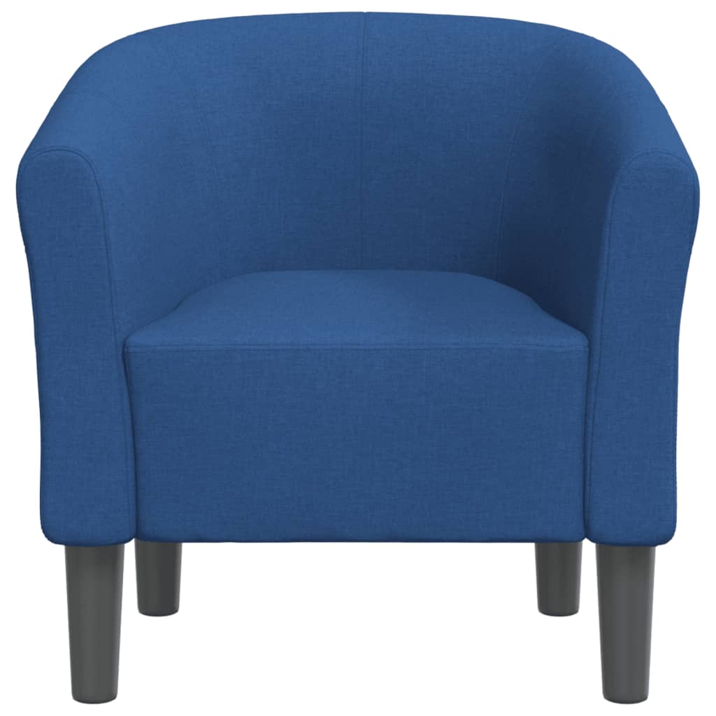 Fauteuil club tissu bleu