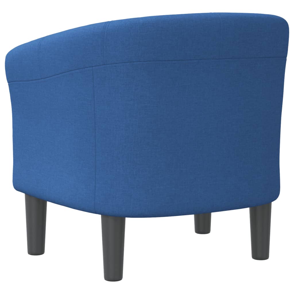 Fauteuil club tissu bleu