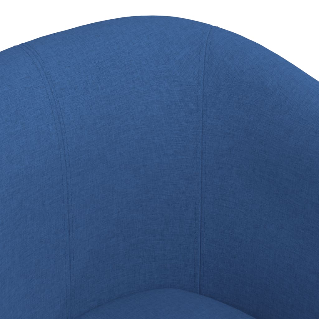 Fauteuil club tissu bleu