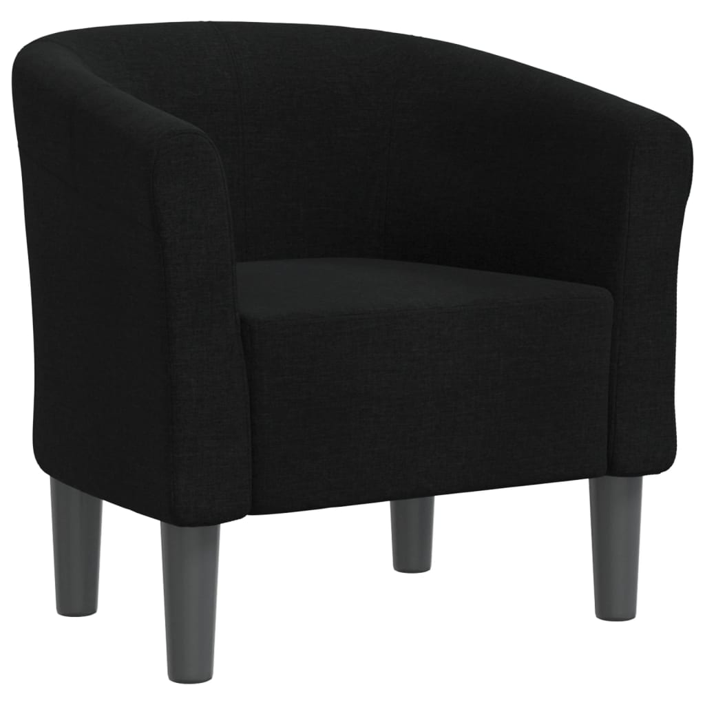 Fauteuil club en tissu noir
