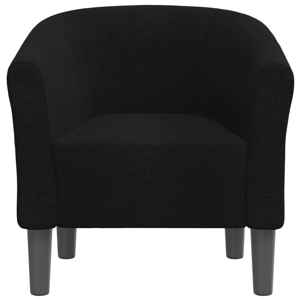 Fauteuil club en tissu noir