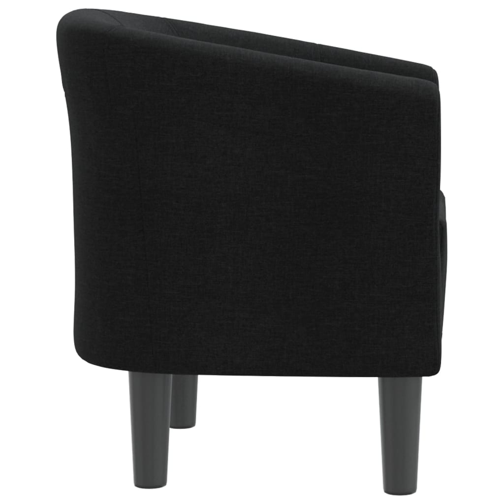 Fauteuil club en tissu noir