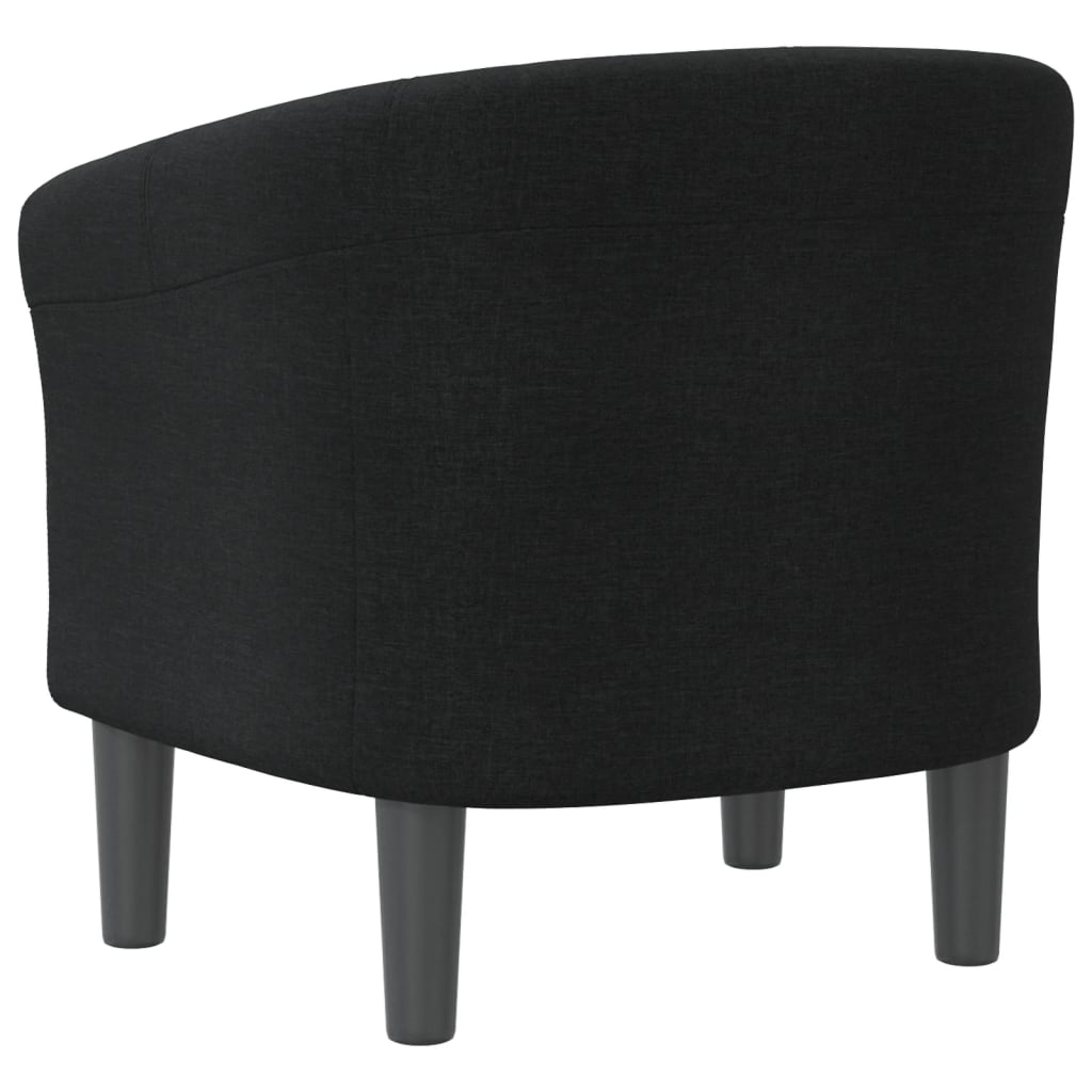 Fauteuil club en tissu noir