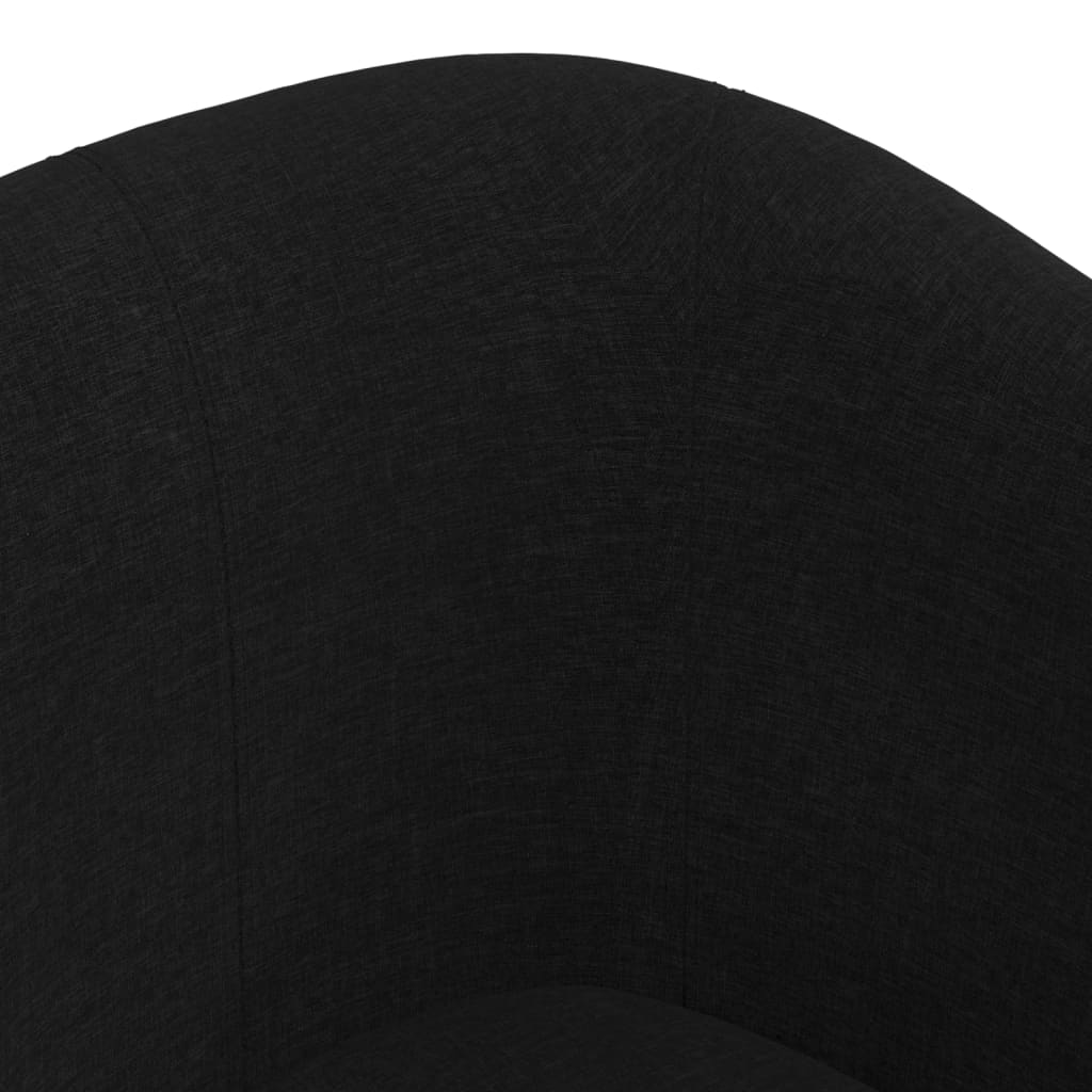 Fauteuil club en tissu noir