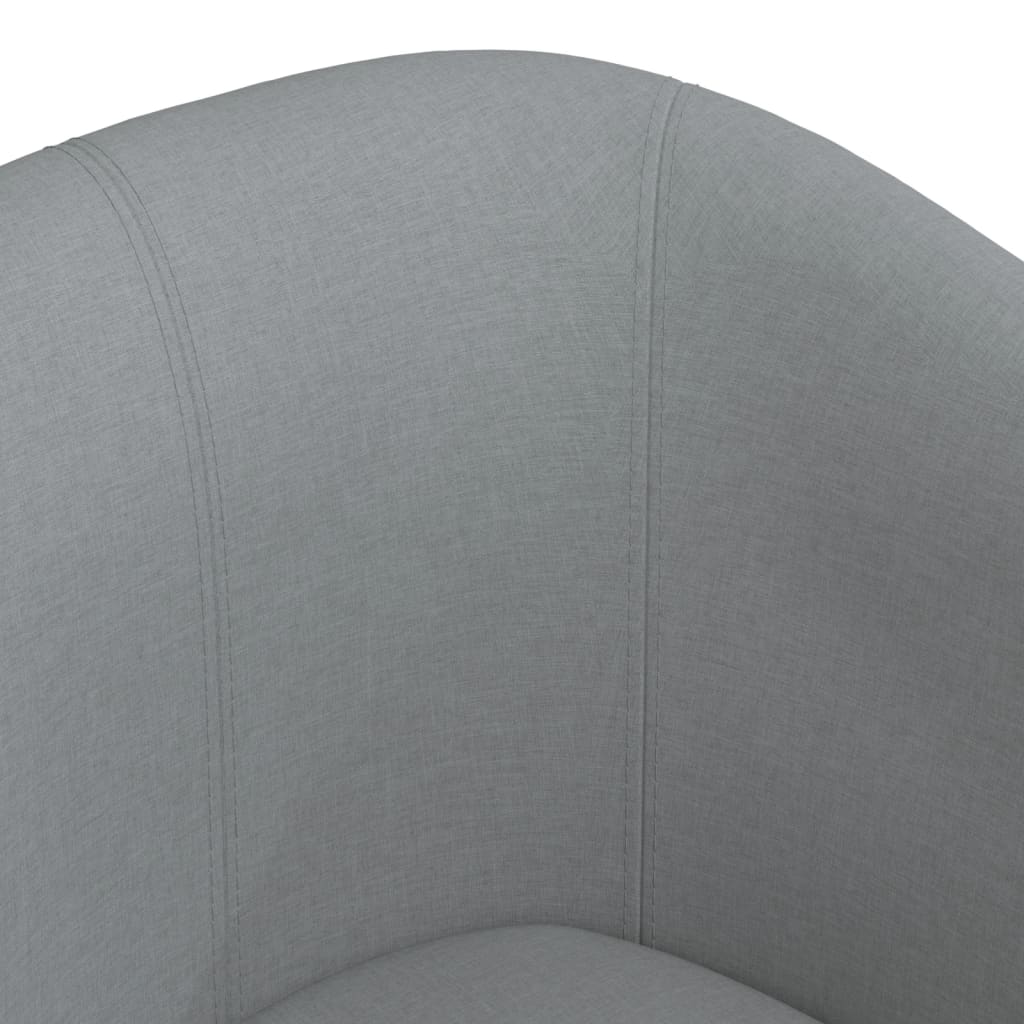 Fauteuil club avec repose-pieds tissu gris clair