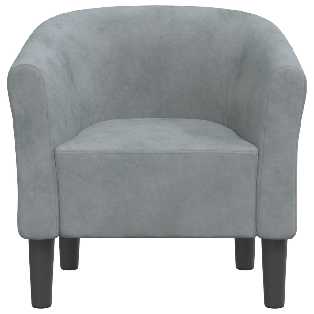 Fauteuil club velours gris foncé