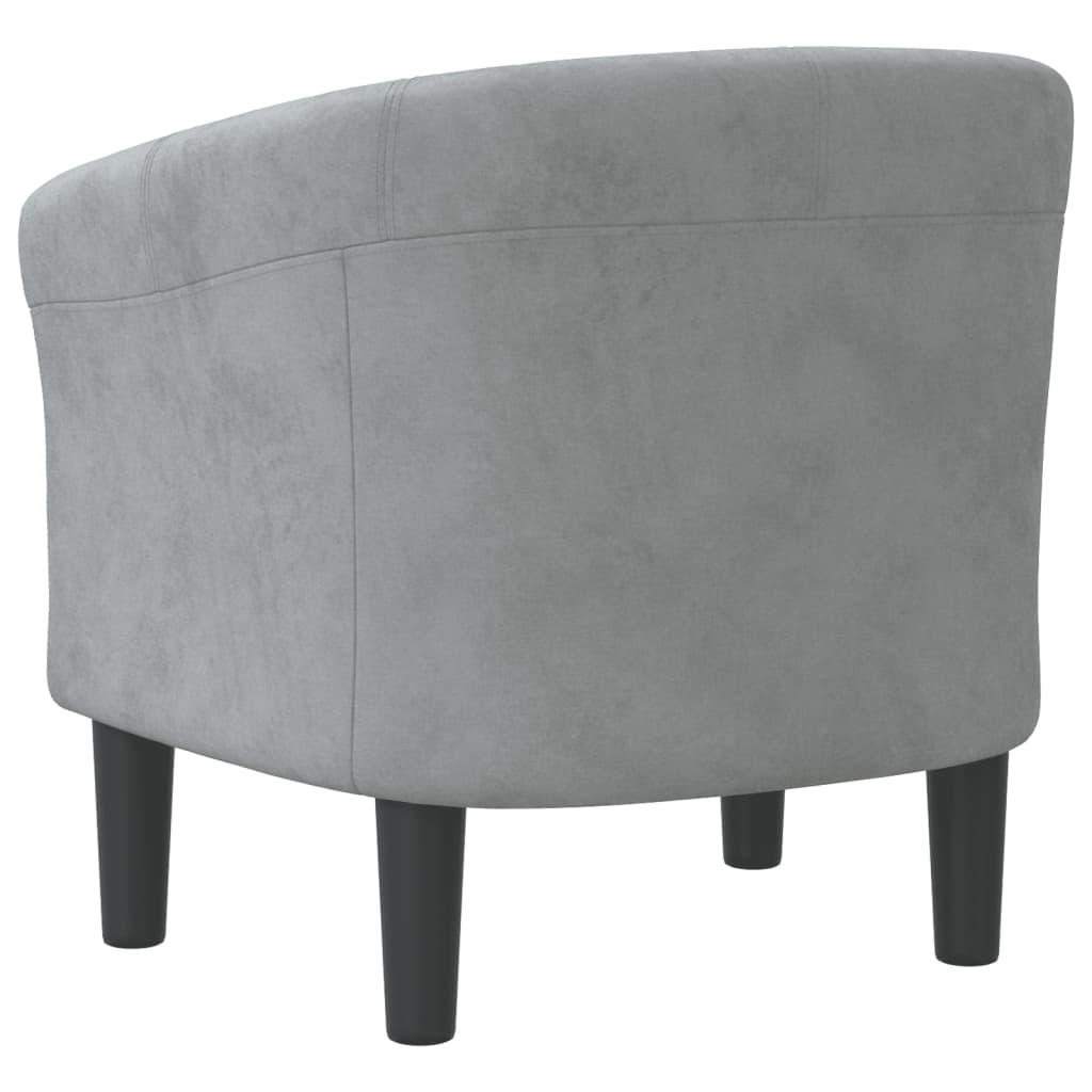 Fauteuil club velours gris foncé