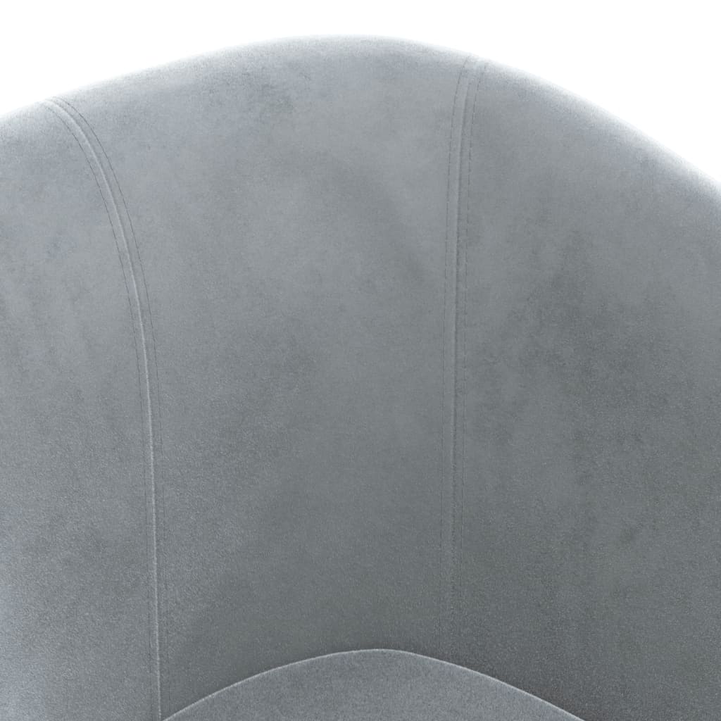 Fauteuil club avec repose-pieds velours gris foncé