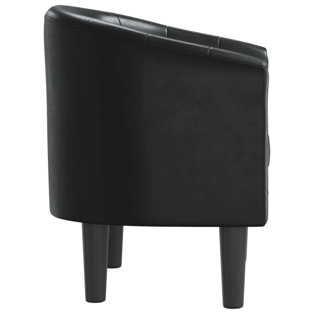 Fauteuil club simili cuir noir