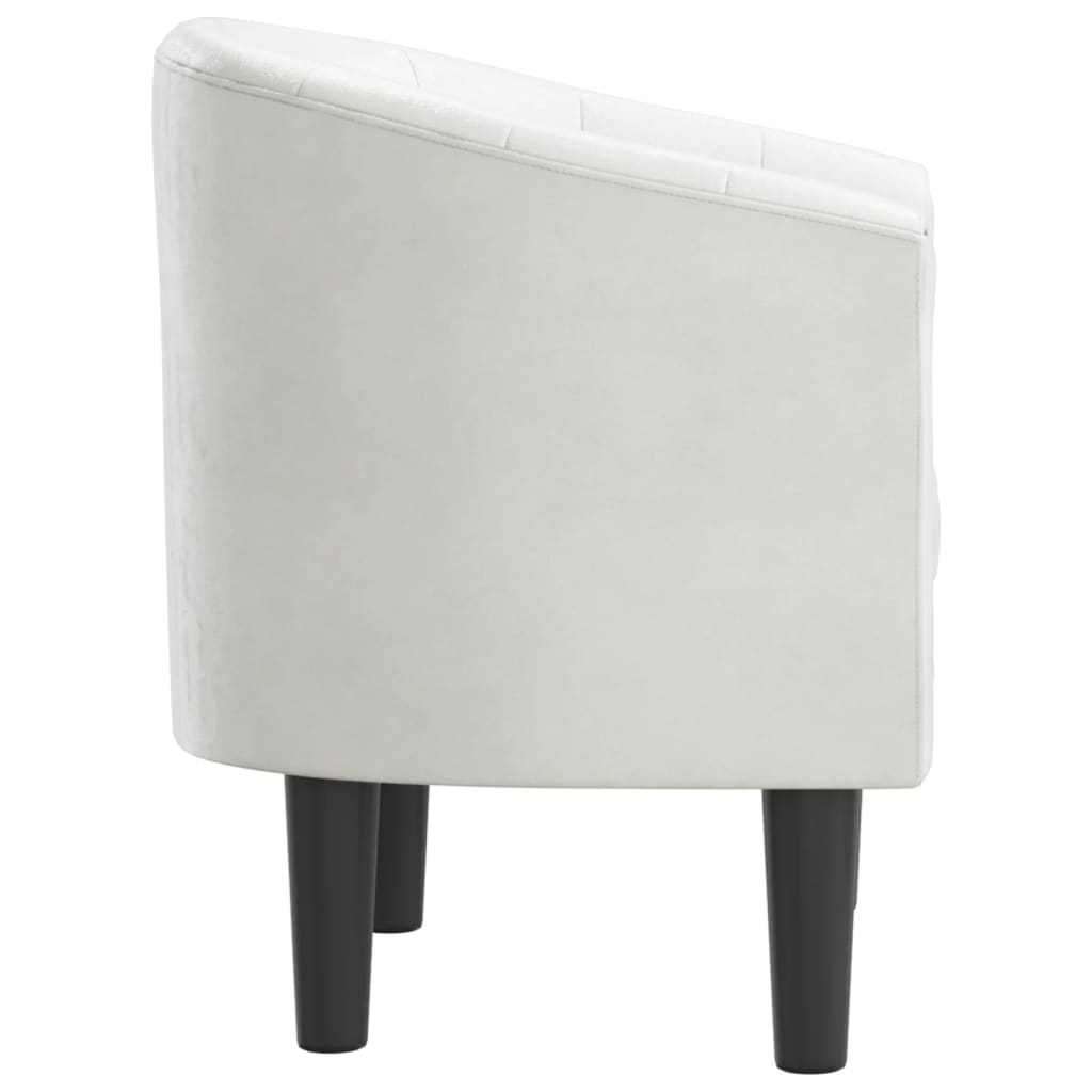 Fauteuil club simili cuir blanc