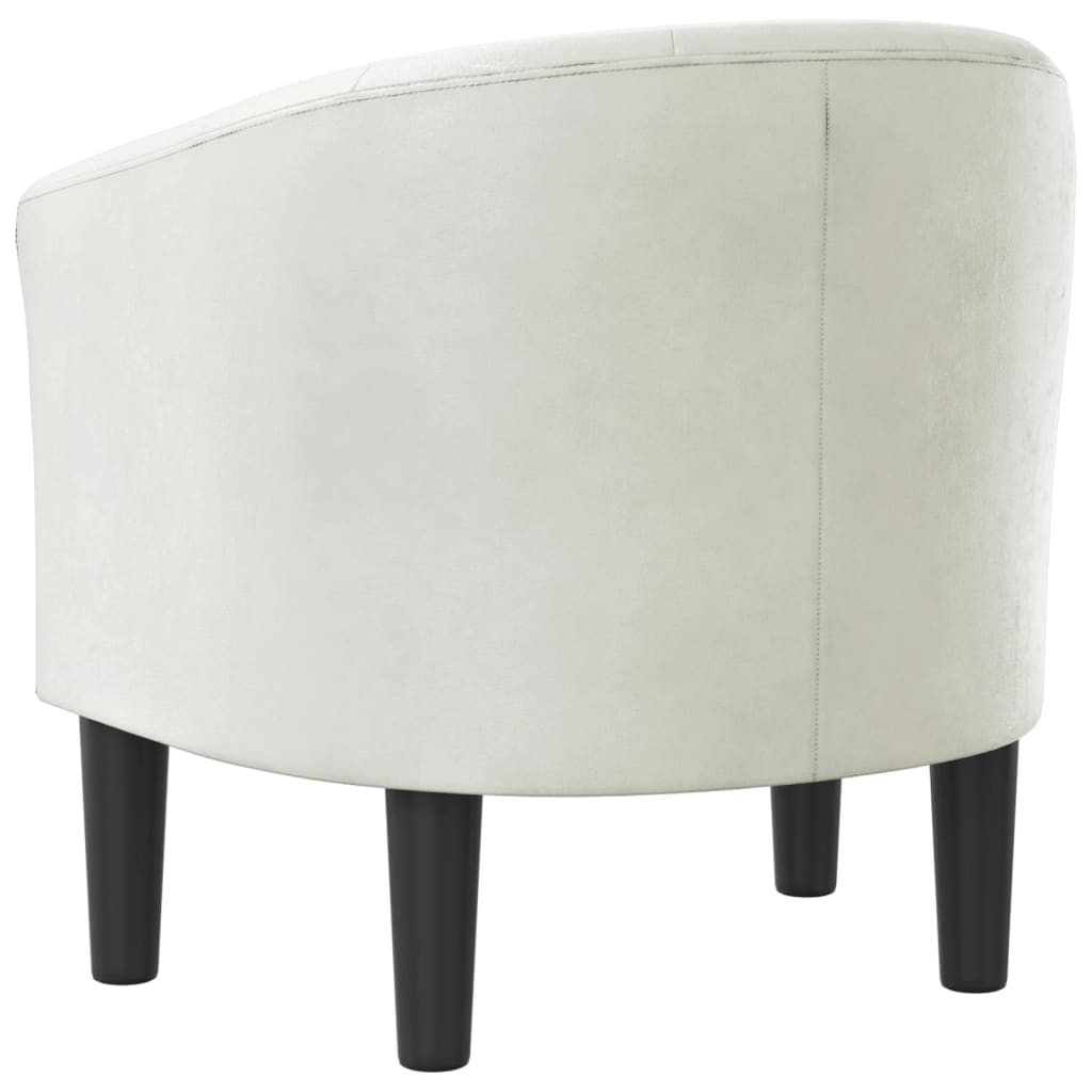 Fauteuil club simili cuir blanc