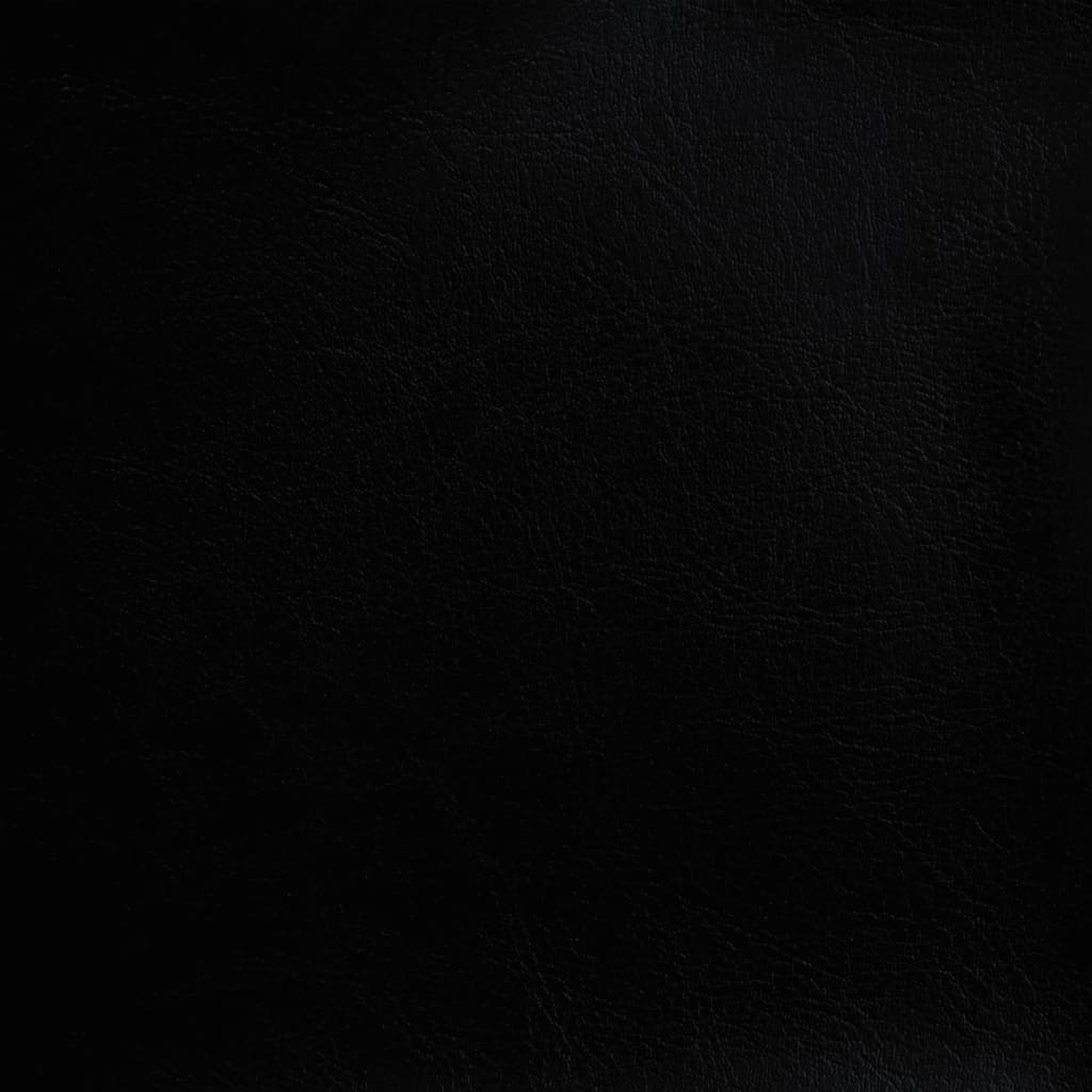 Fauteuil club avec repose-pieds simili cuir noir