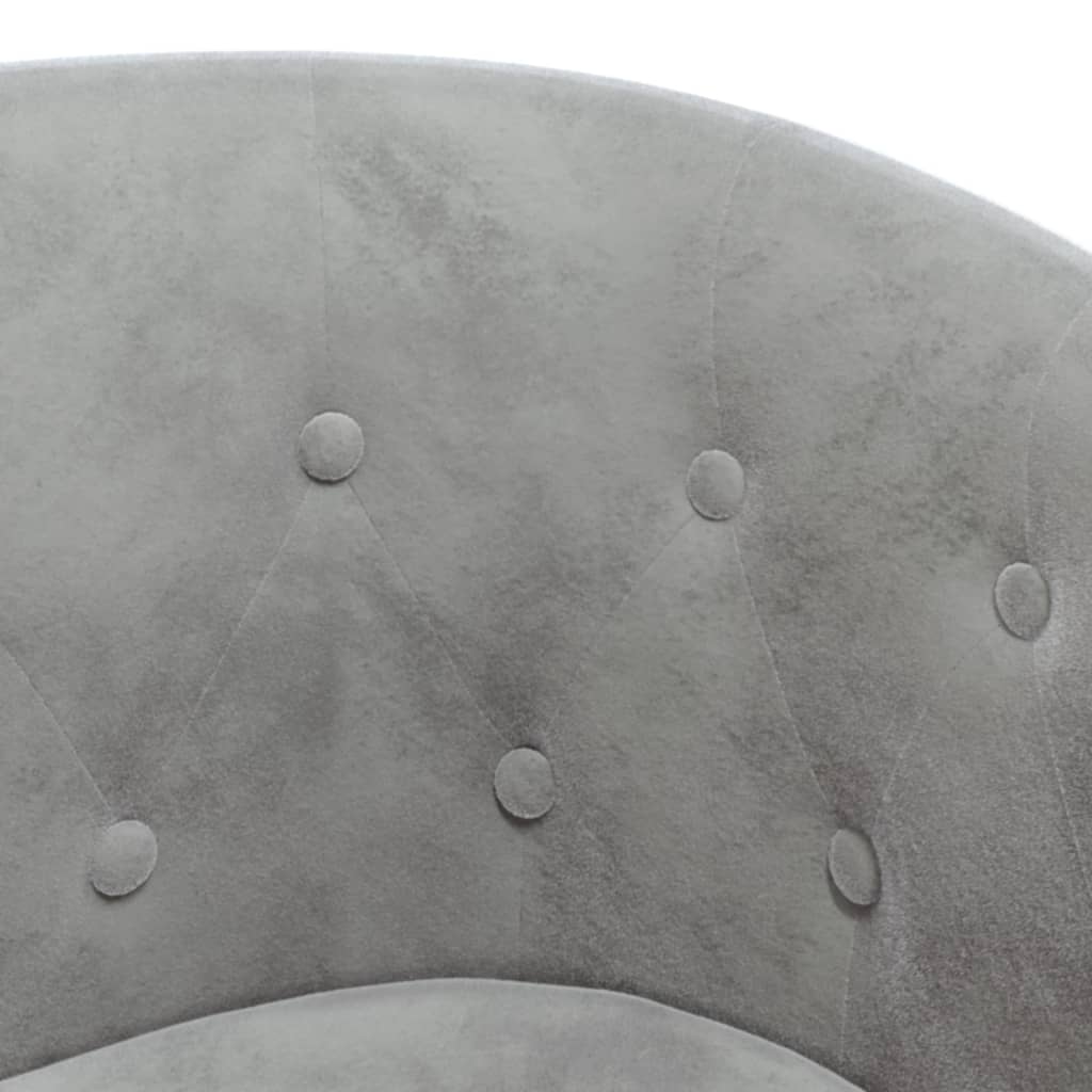 Fauteuil club velours gris clair