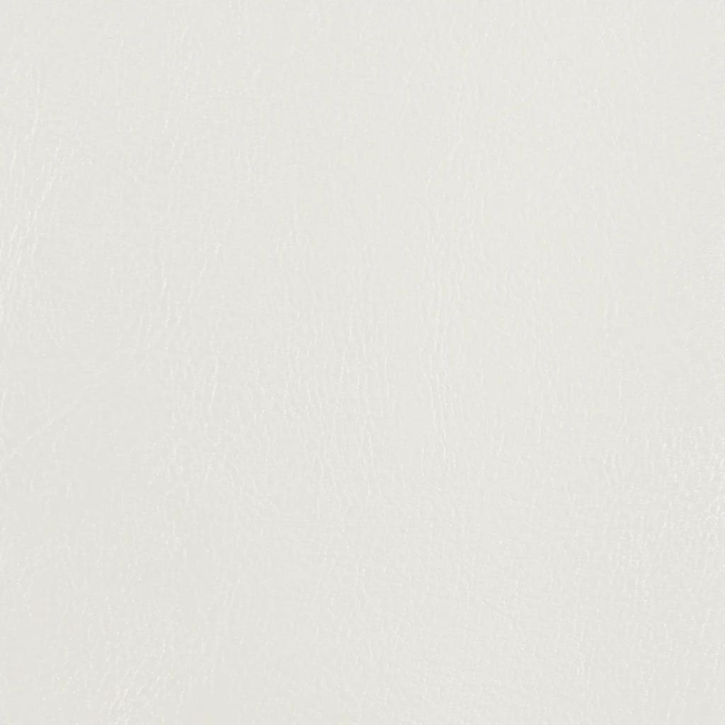 Fauteuil club avec repose-pieds simili cuir blanc