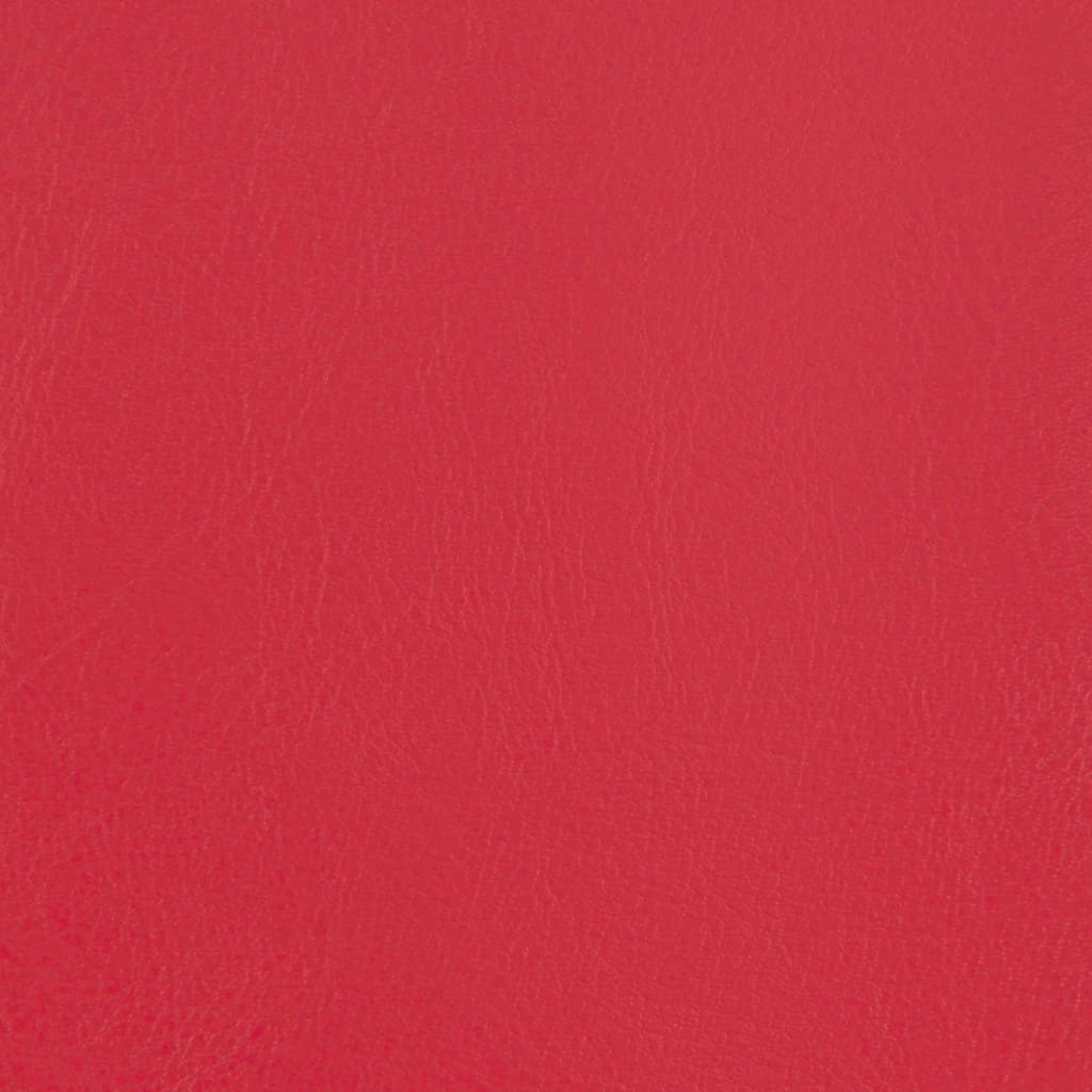 Fauteuil club avec repose-pieds en simili cuir rouge