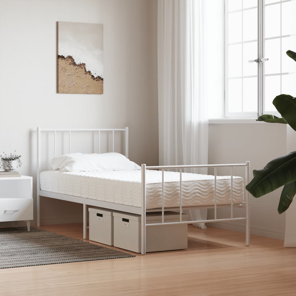 Matelas mousse blanc 90x190 cm dureté H2 H3