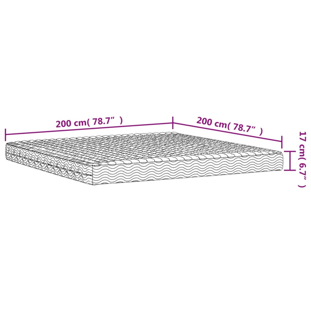 Matelas mousse blanc 200x200 cm dureté H2 H3