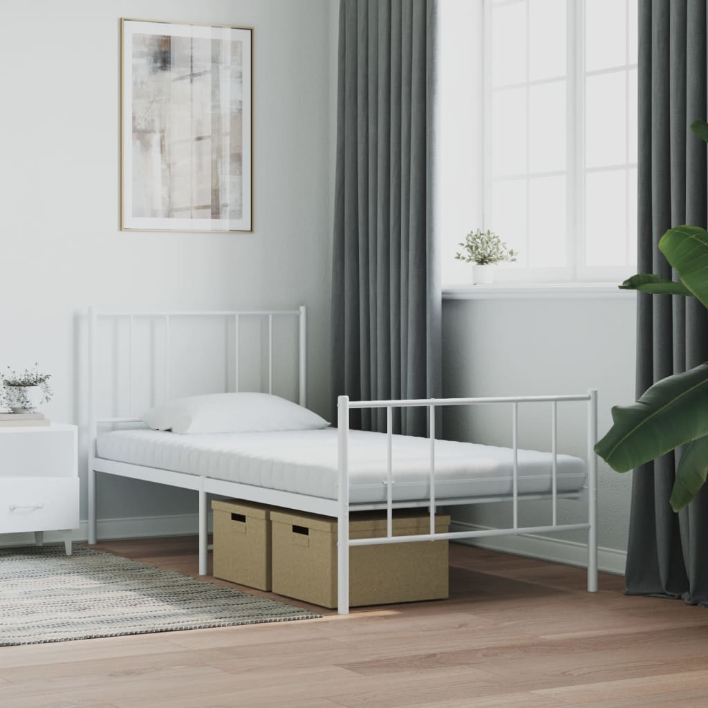 Matelas mousse blanc 90x190 cm 7 zones dureté 20 ILD