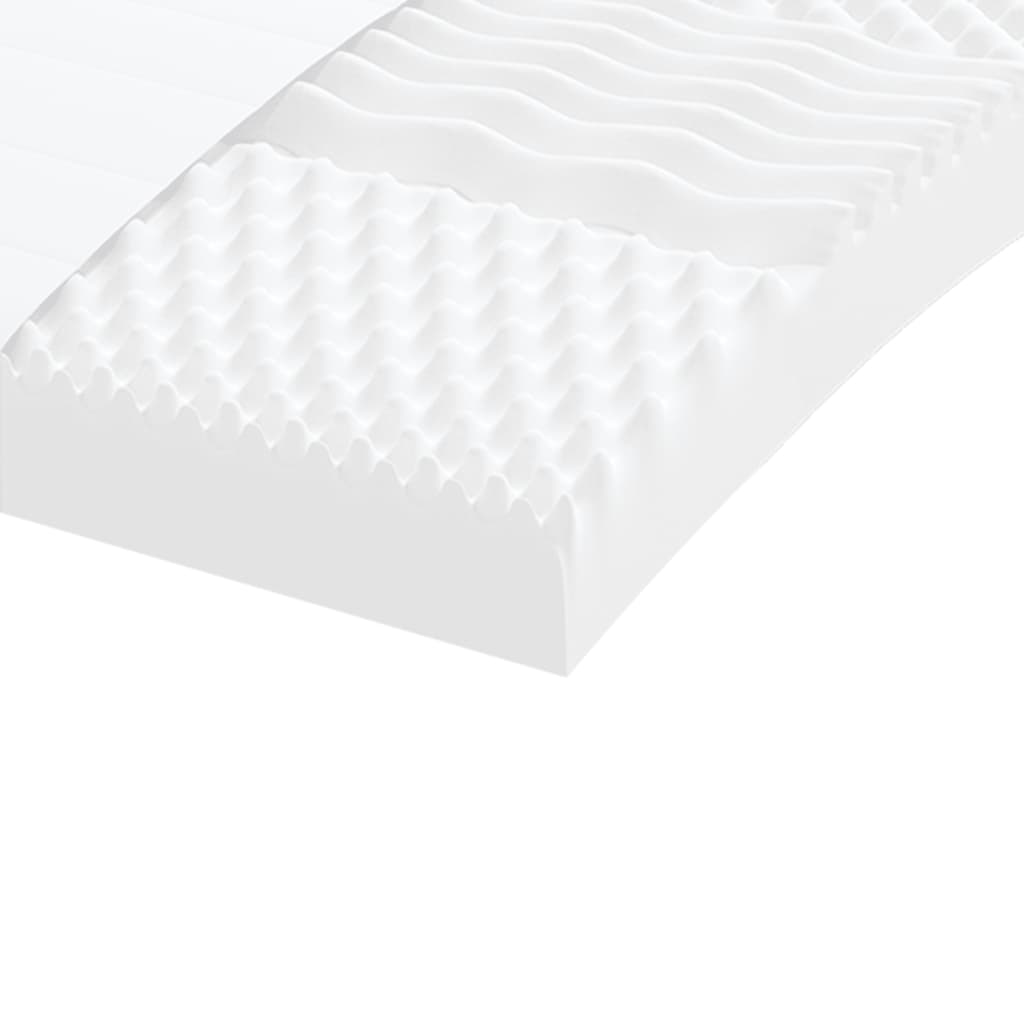 Matelas mousse blanc 90x200 cm 7 zones dureté 20 ILD