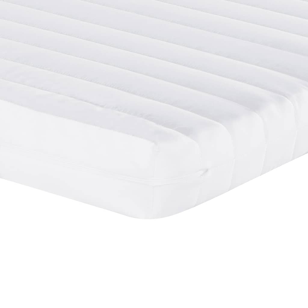 Matelas mousse blanc 90x200 cm 7 zones dureté 20 ILD