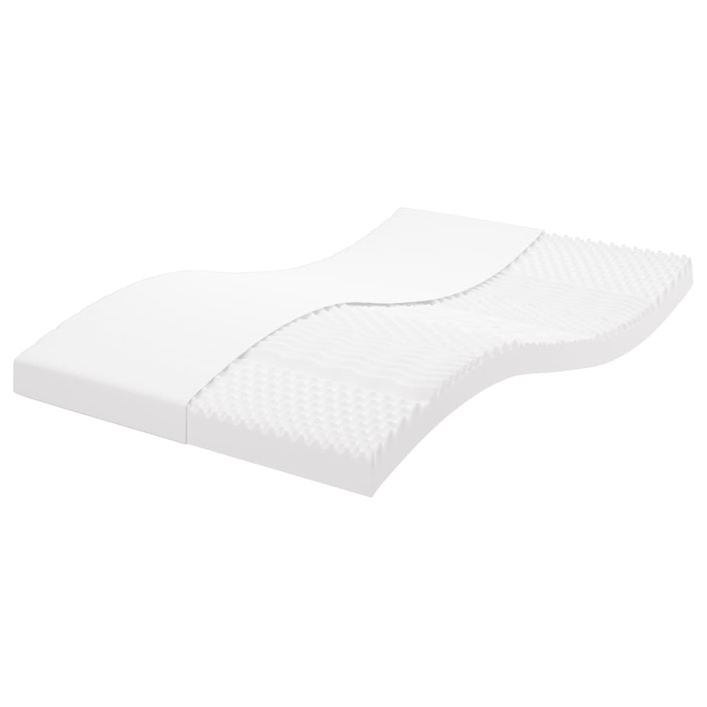 Matelas mousse blanc 120x200 cm 7 zones dureté 20 ILD