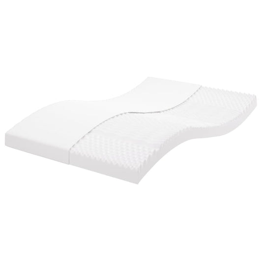 Matelas mousse blanc 140x190 cm 7 zones dureté 20 ILD