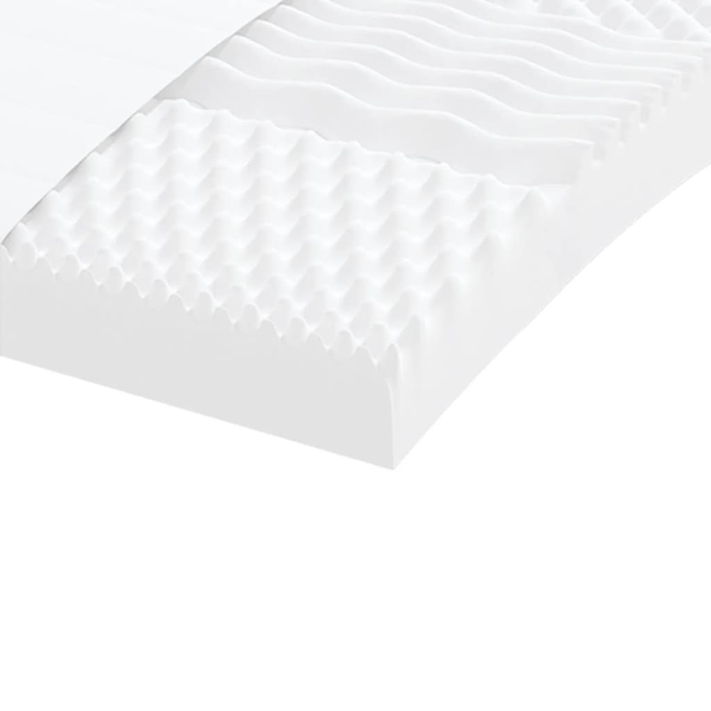 Matelas mousse blanc 140x200 cm 7 zones dureté 20 ILD