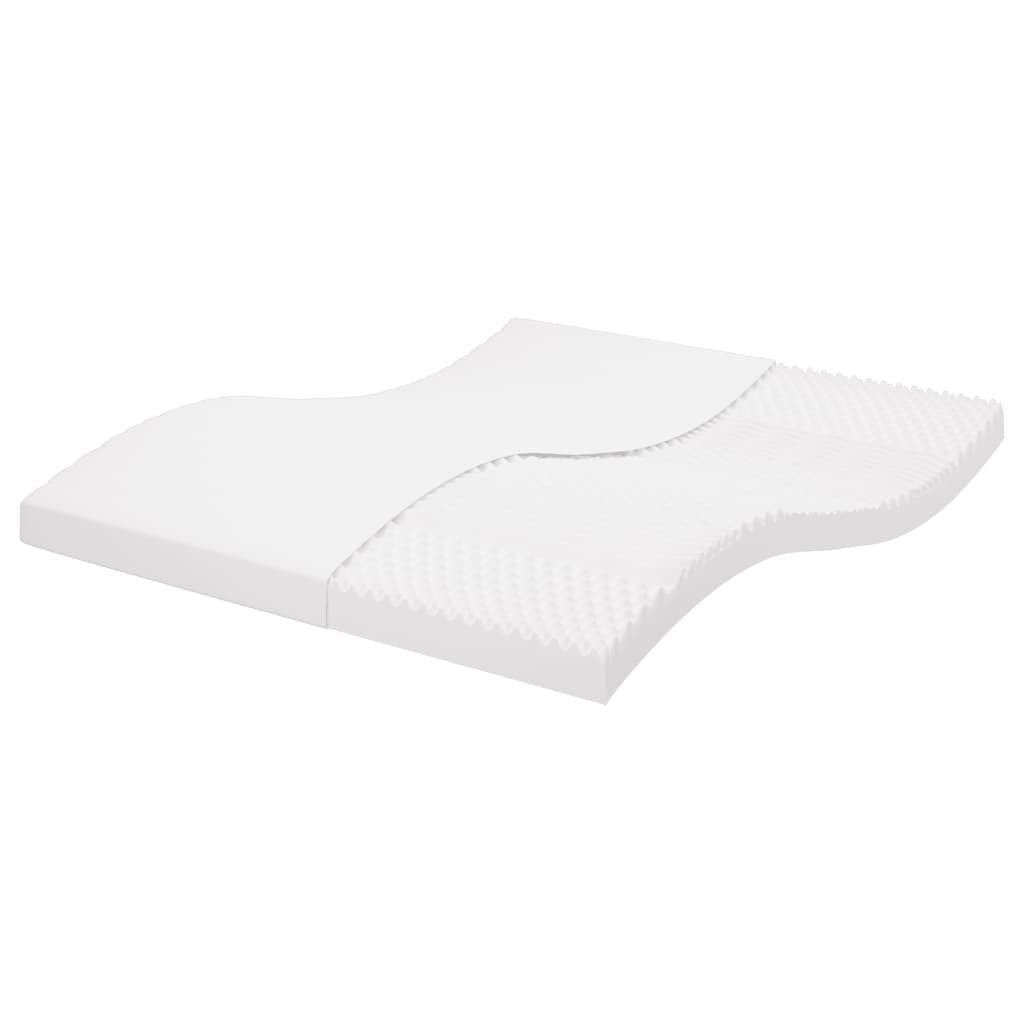 Matelas mousse blanc 160x200 cm 7 zones dureté 20 ILD