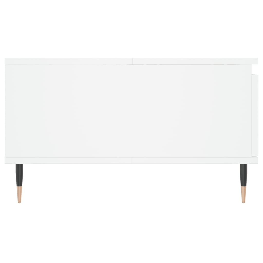 Table basse blanche 90x60x35 cm en bois