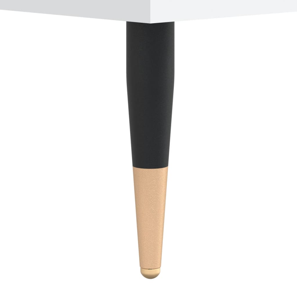 Table basse blanche 90x60x35 cm en bois