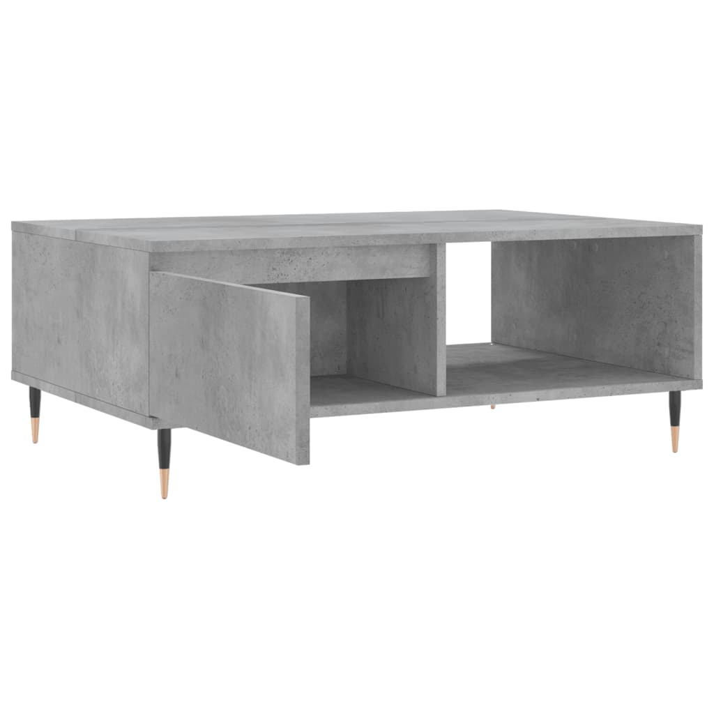 Table basse gris béton 90x60x35 cm en bois